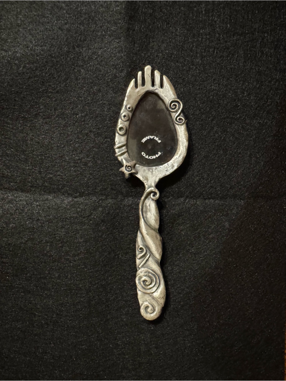 Vintage 1997 Artisan Pewter Photo Frame Spork